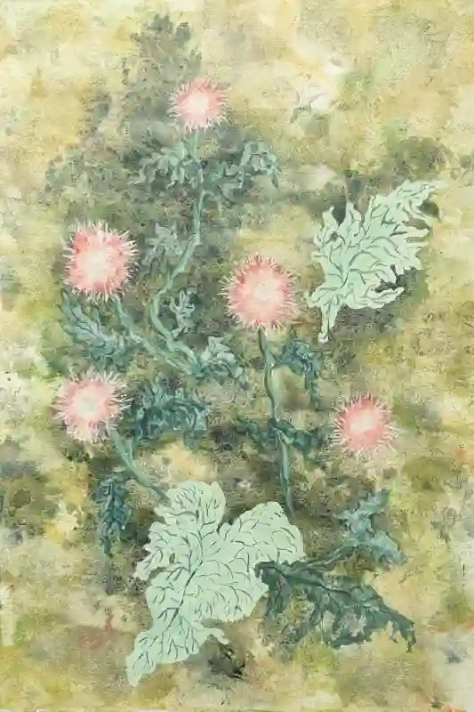 Thistles in Watercolor Wash