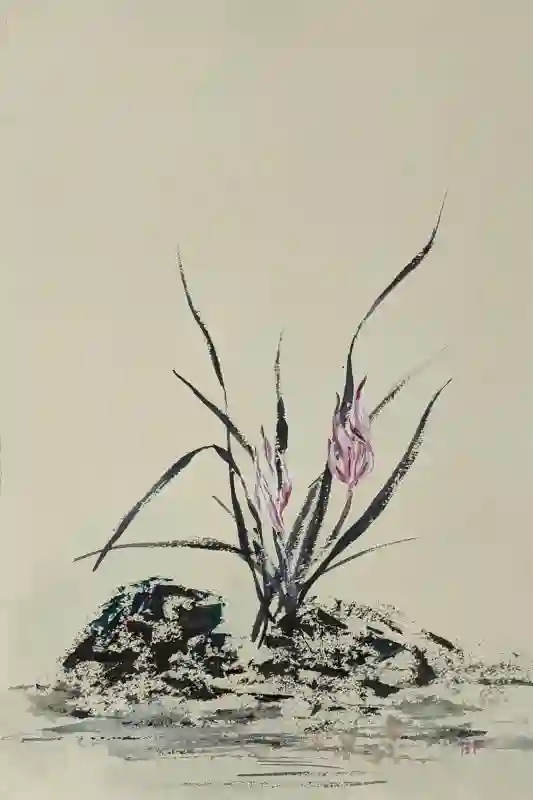 Bloom On A Textured Base